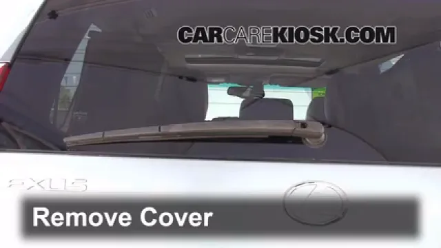 2003 Lexus GX470 4.7L V8 Escobillas de limpiaparabrisas trasero Cambiar escobillas de limpiaparabrisas